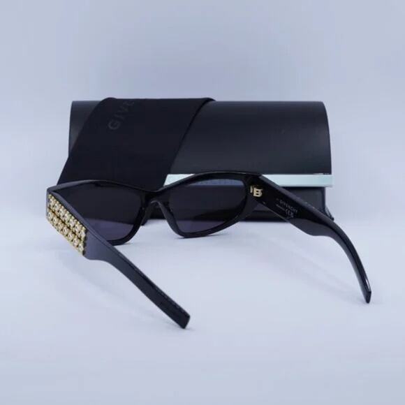 New! Givenchy Elegant Black Sunglasses with Crystals, GV40078I 01A, Authentic main image 8